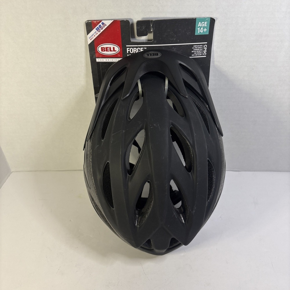 Bell Force Adult Bicycle Helmet Matte Black 20 Vents Mini Dial Age 14+ 54-61cm